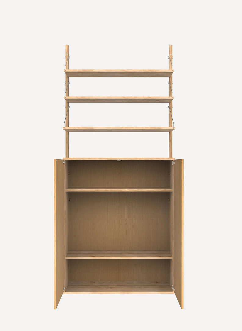 Cabinet L Natural for Shelf Library