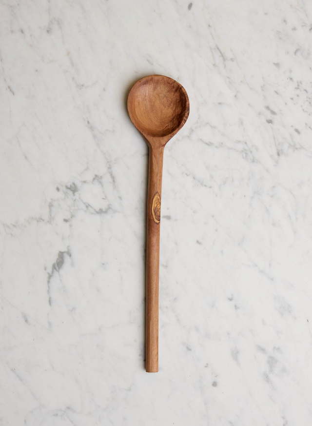 Ladle Round Olive Wood