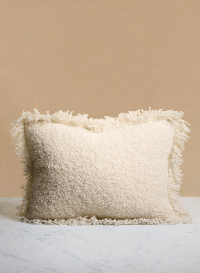 Ivory cushion 65 x 45 cm