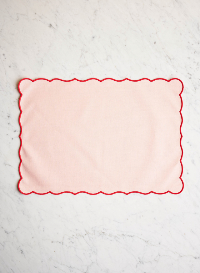 Lido Place Mat Pink / Red