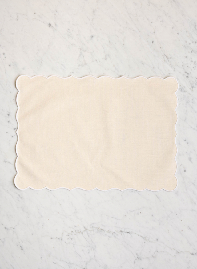 Lido Place Mat Ivory / White