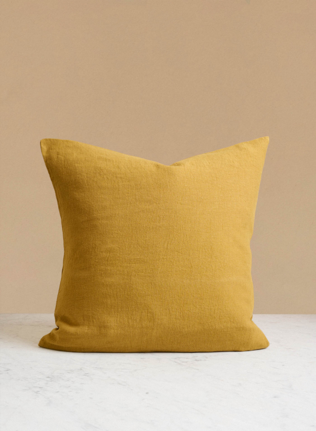 Linen Cushion Tobacco