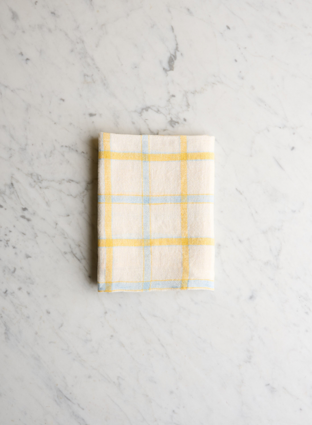 Kitchen Towel  Yellow / Blue Checks