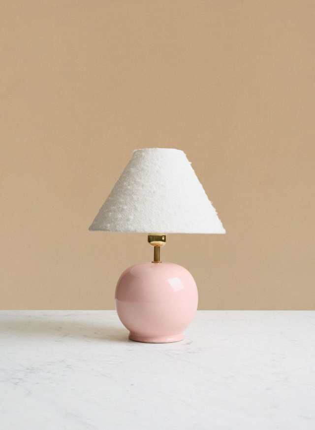 Table lamp Tondo Piccolo Rosa | White
