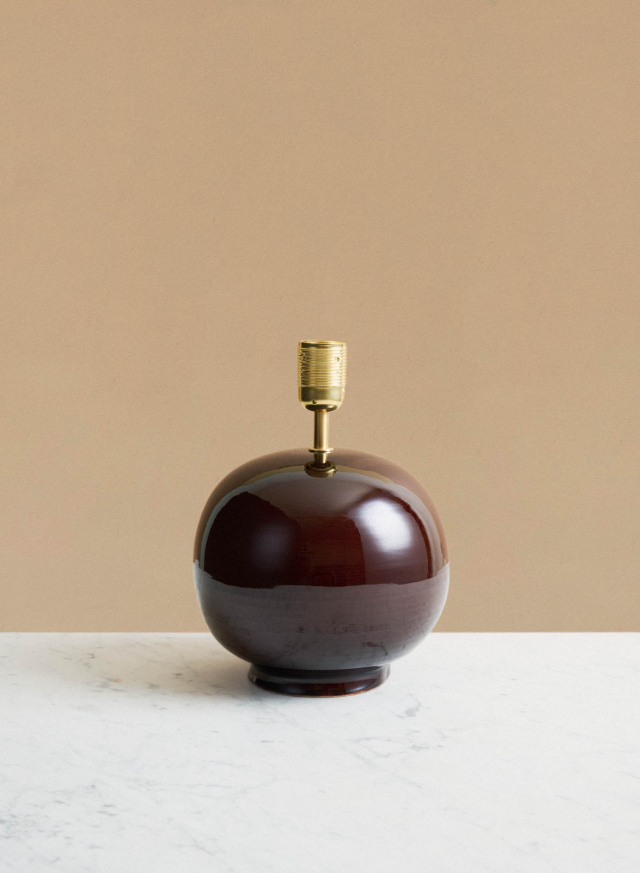 Lamp base Tondo Redbrown