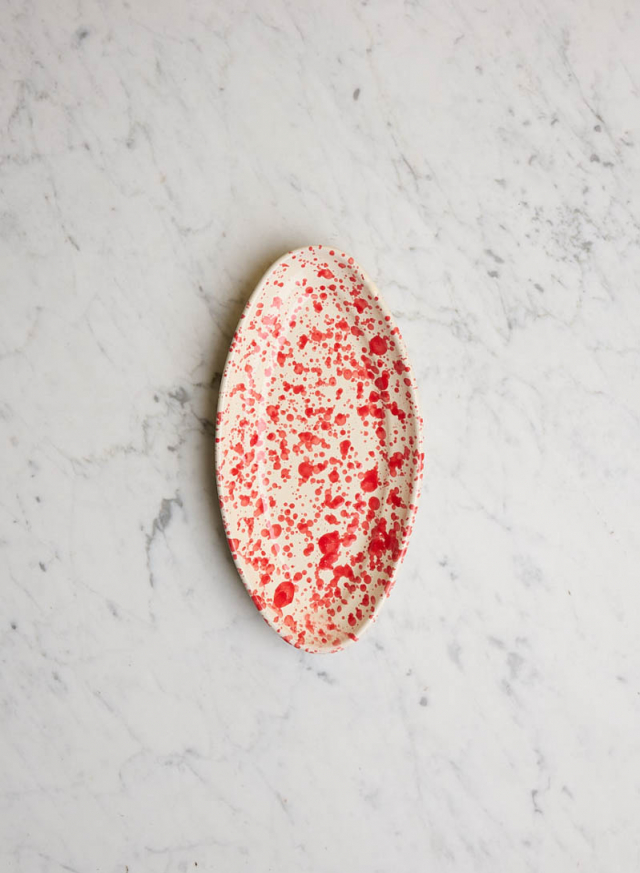Serving Platter Piccolo Spruzzi Red