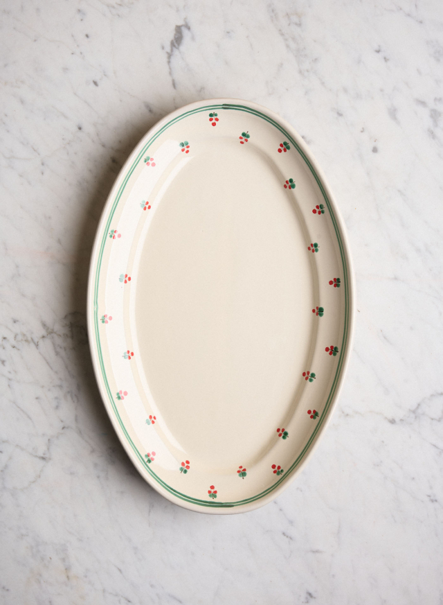 Serving Platter Fiore Rosso Riga