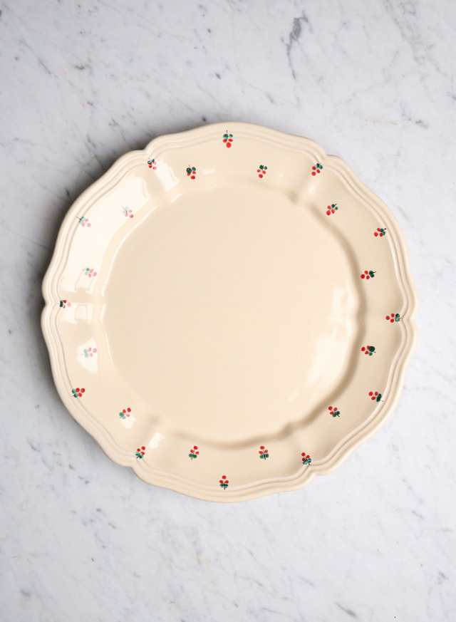 Platter Baccellato Fiore Rosso