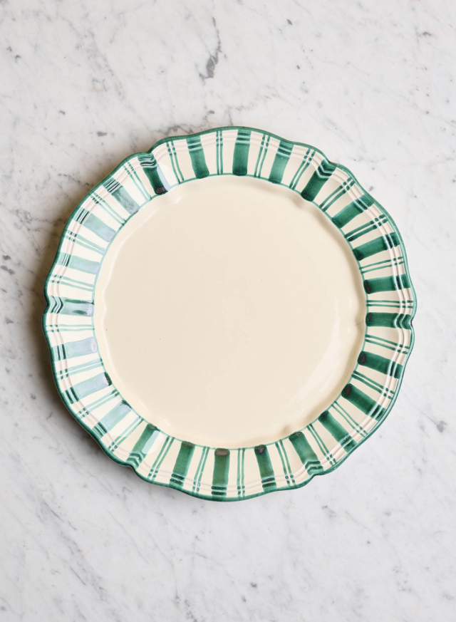 Platter Baccellato Strisce Verde