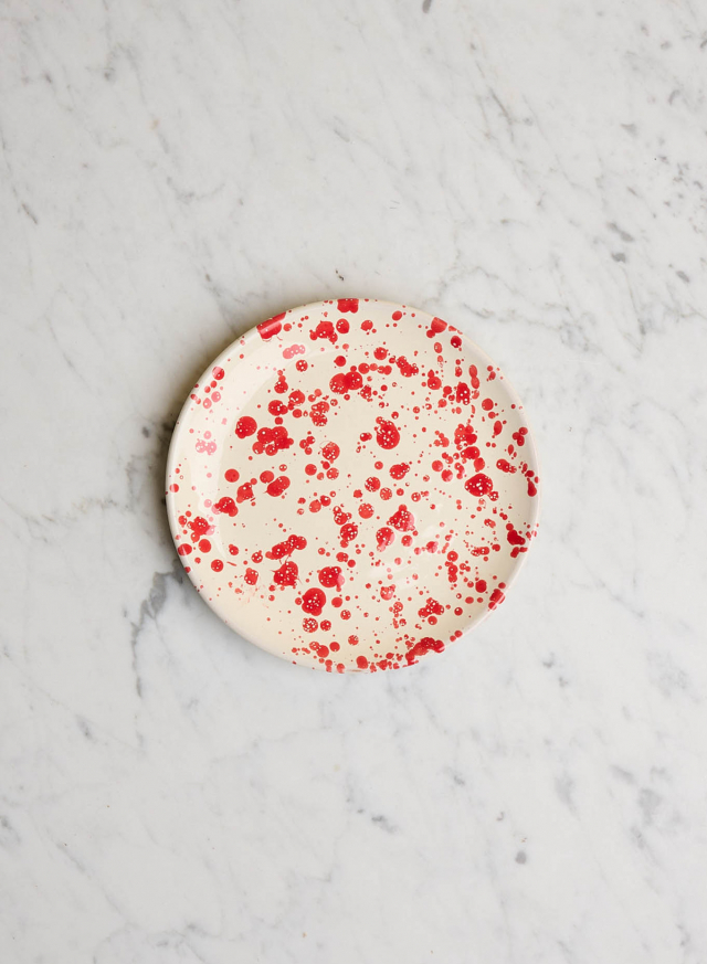 Small Plate Spruzzi Red