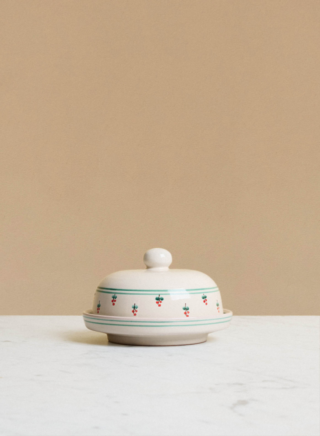 Butter Dish Fiore Rosso Riga