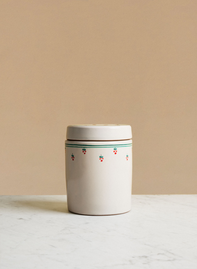 Storage Jar Fiore Rosso Riga