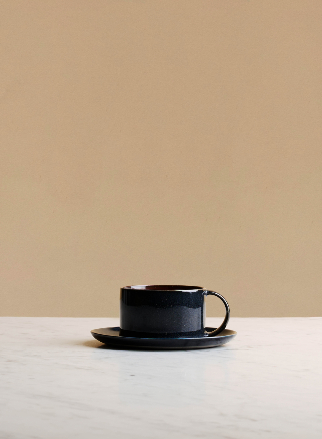 Le Cadere Coffee Cup & Saucer Dark Blue