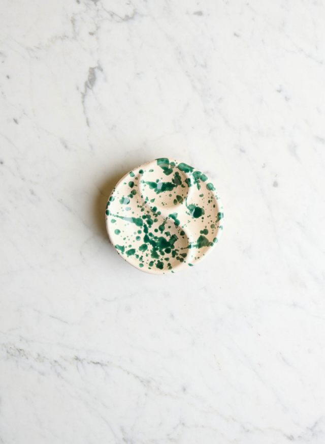 Eggcup Portauovo Spruzzi Verde