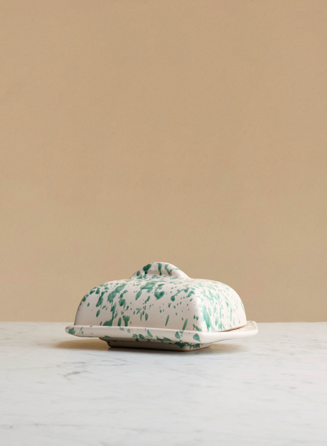 Butter Dish Spruzzi Verde