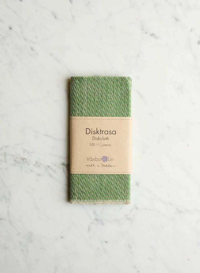Dish Cloth Lin Leaf Green