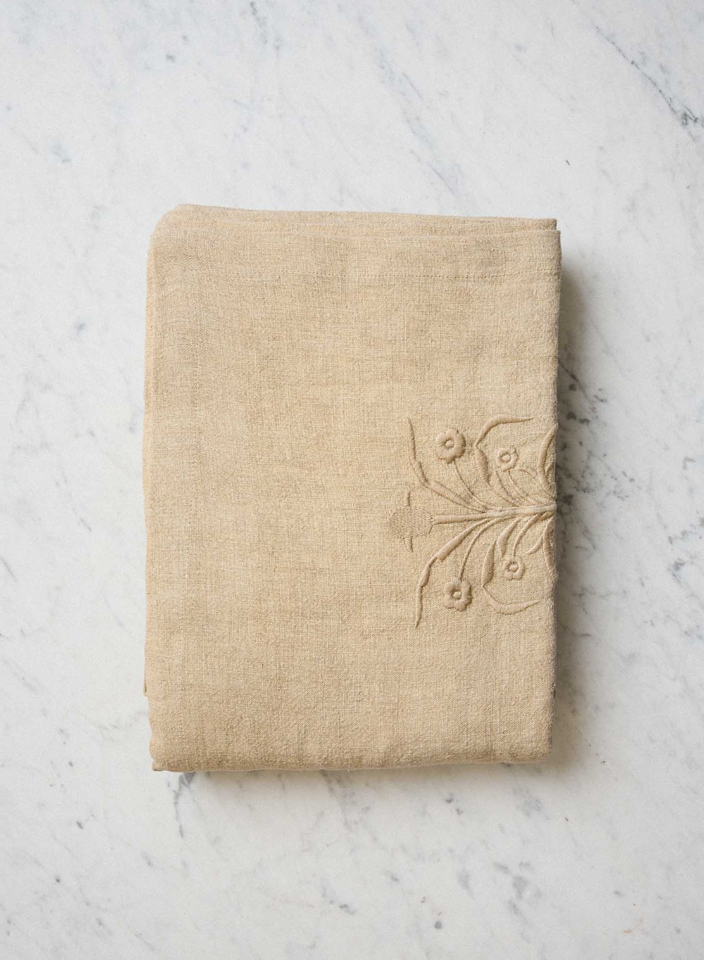 Floral Tablecloth Beige