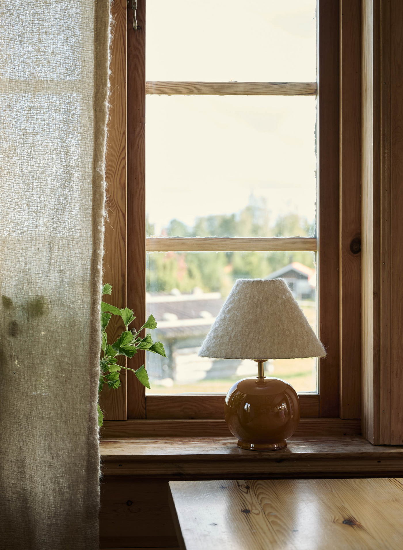 Table lamp Tondo Piccolo Mustard | Ivory