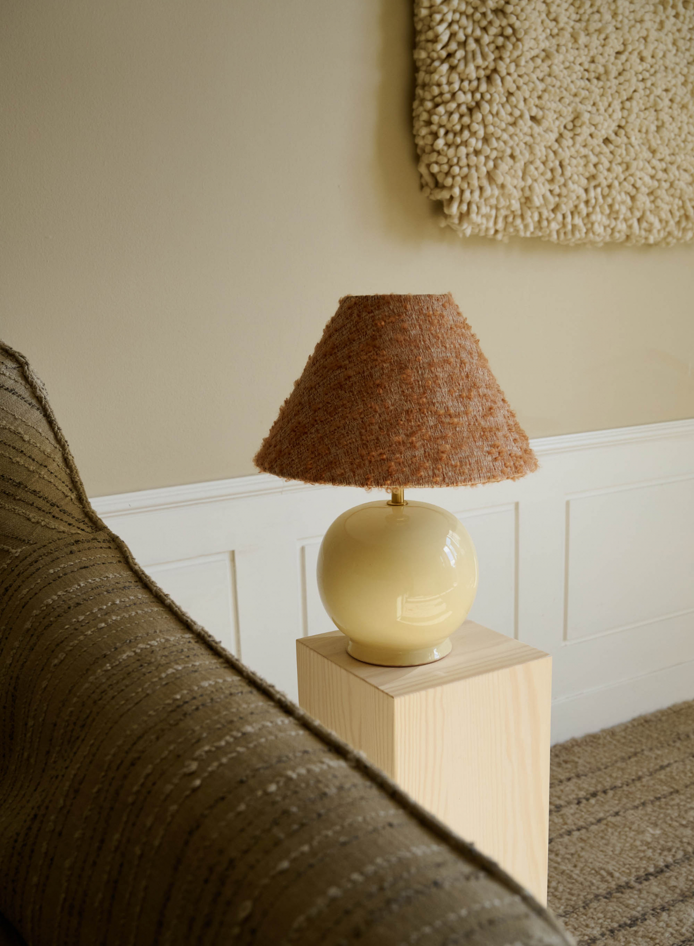 Table lamp Tondo Piccolo Crema | Burnt Orange