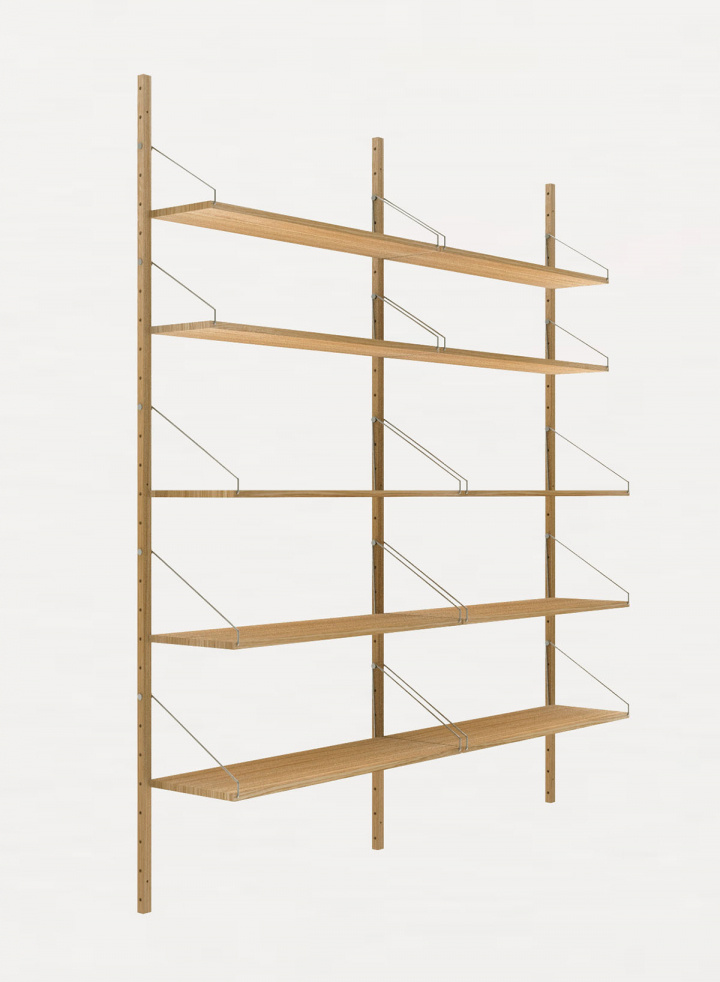 Double Section H185,2cm Natural | Shelf Library