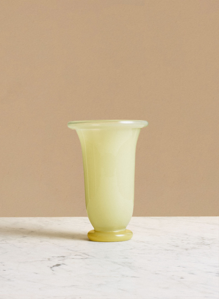 Empire Vase Lime Yellow Empire Vase Lime Yellow