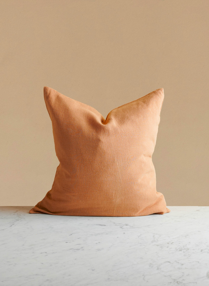 Linen Cushion Hazelnut