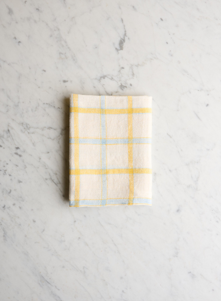 Kitchen Towel  Yellow / Blue Checks