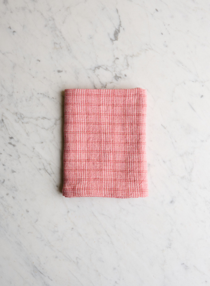 Kitchen Towel  Red Checks
