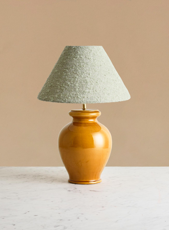Table Lamp Alto Mustard | Cono Mint Green