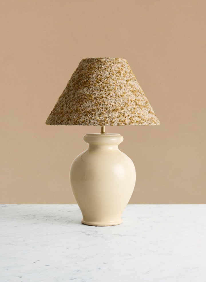 Table lamp Alto Crema | Cono Amber