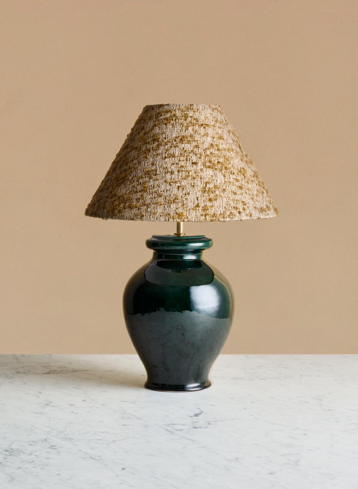 Table lamp Alto Copper Green | Cono Amber