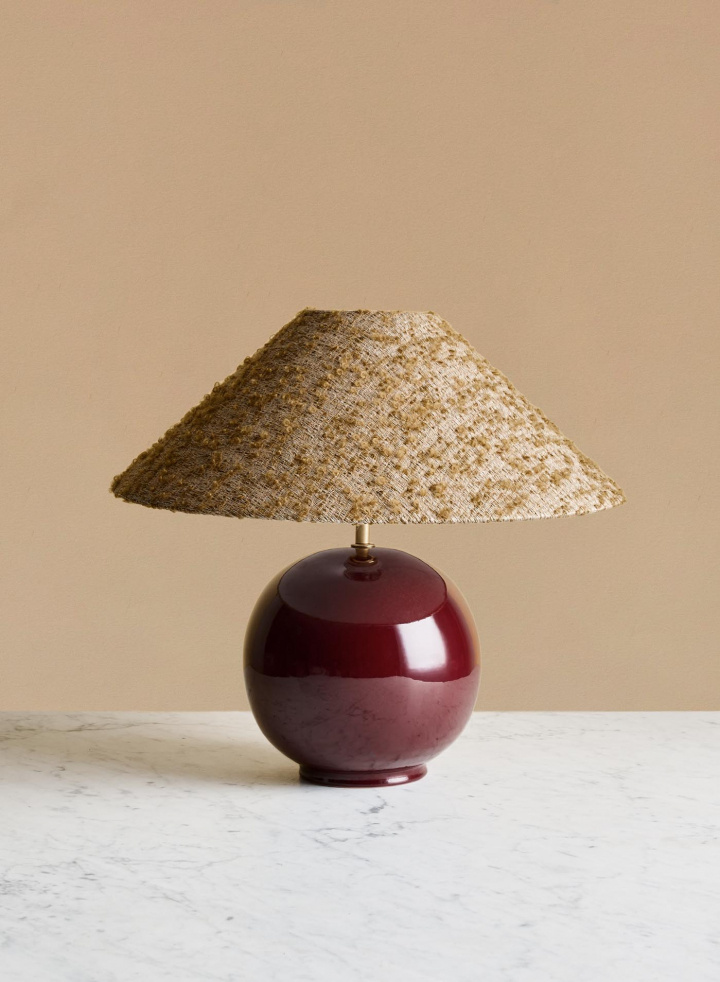 Table lamp Tondo Burgundy | Ampio Amber