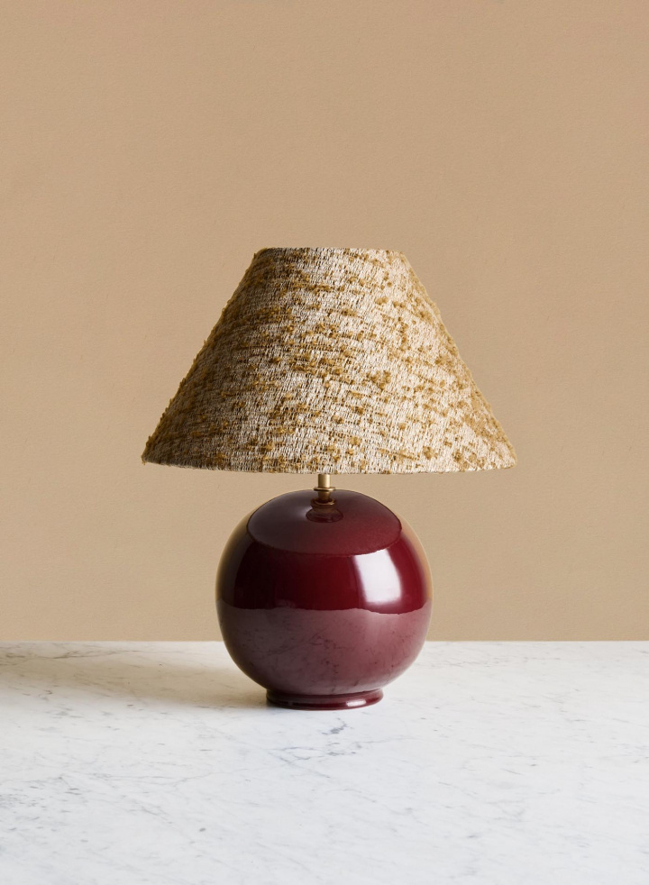 Table lamp Tondo Burgundy | Cono Amber