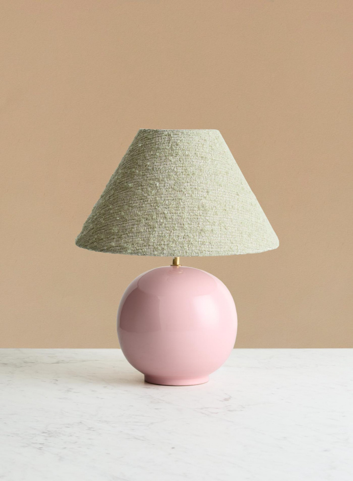 Table Lamp Tondo Rosa | Cono Mint Green