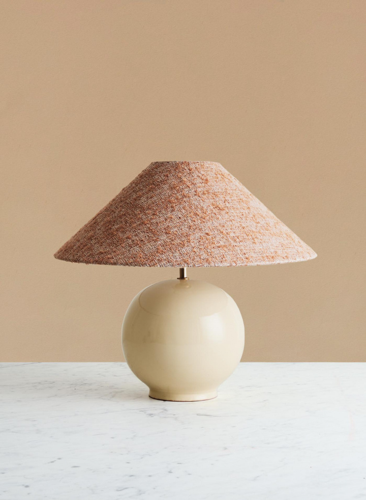 Table Lamp Tondo Crema | Ampio Burnt Orange