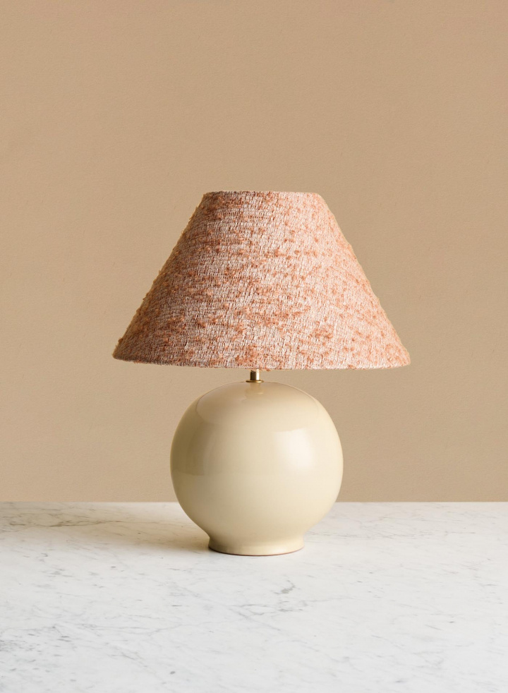 Table lamp Tondo Crema | Cono Burnt Orange