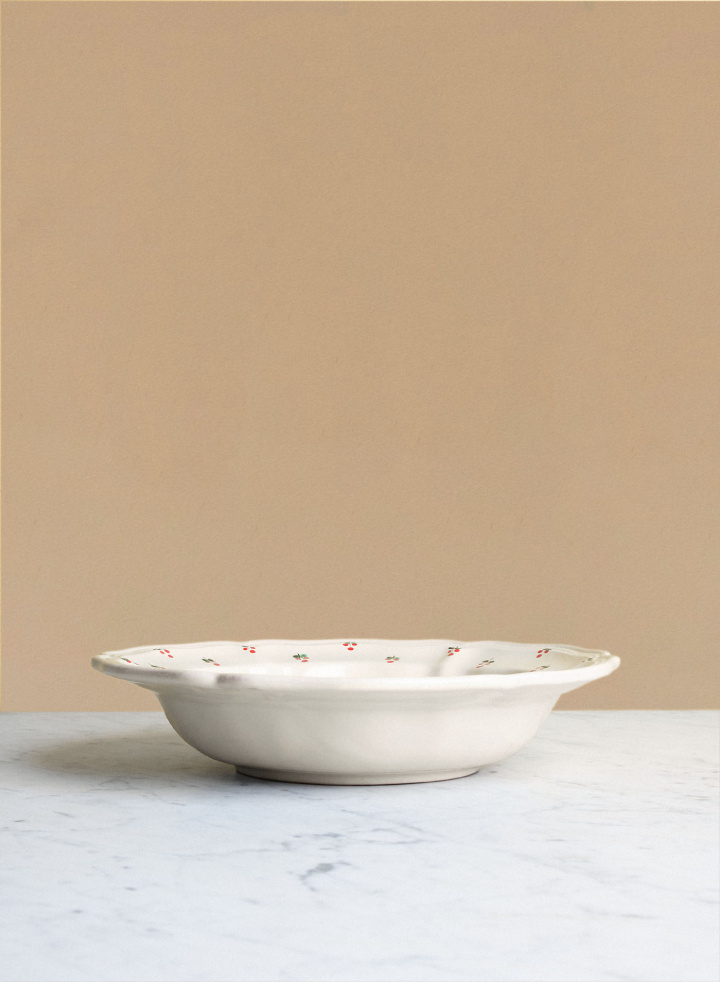 Server Baccellato Fiore Rosso Server Baccellato Fiore Rosso