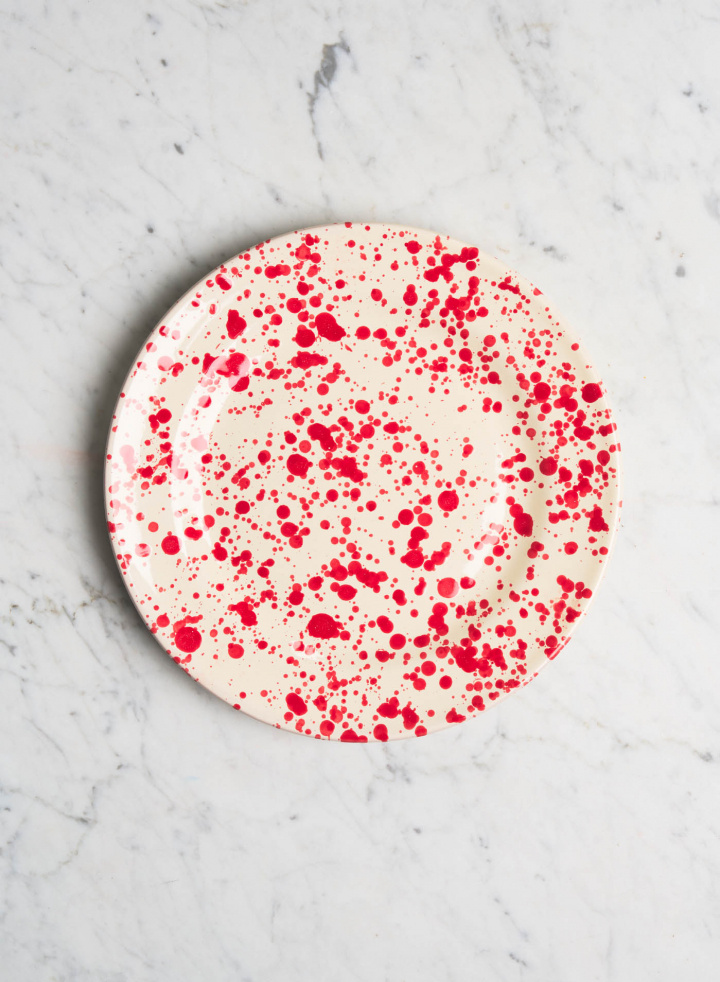 Dinner Plate Spruzzi Red