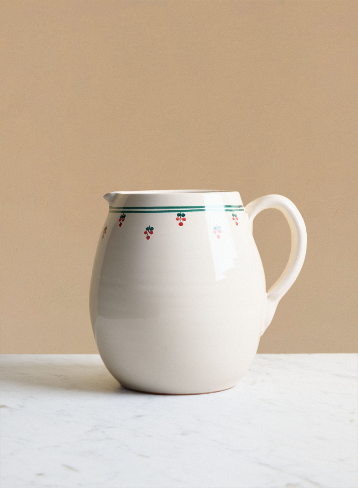 Pitcher Boccata Fiore Rosso Riga 1,5L Pitcher Boccata Fiore Rosso Riga 1,5L