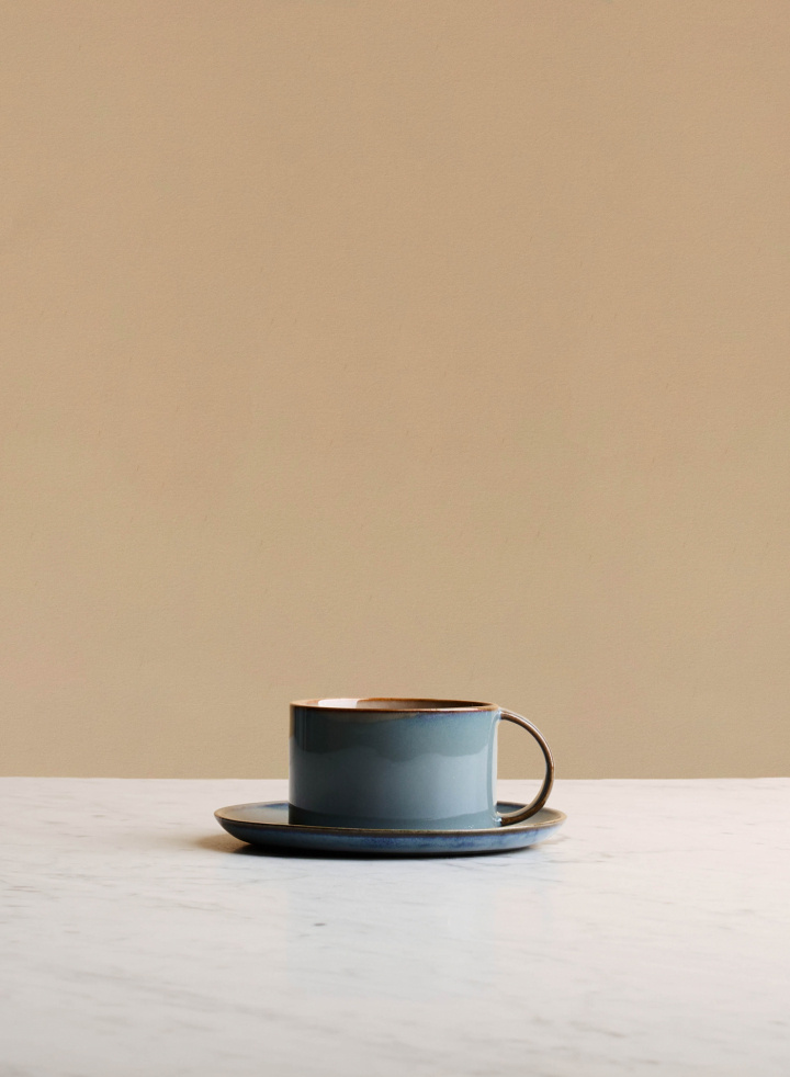 Le Cadere Coffee Cup & Saucer Misty Grey