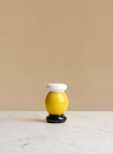 Salt & Pepper Grinder Beech Wood Yellow, White And Black
