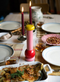 Pepper Grinder Beech Wood Red, Pink And Yellow