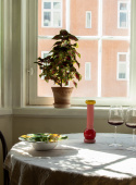 Pepper Grinder Beech Wood Red, Pink And Yellow
