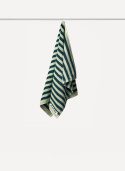 Guest Towel Foam & Teal Stripe