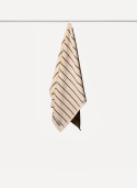 Guest Towel Creme & Ink Stripe