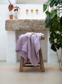 Bath Towel Lilac & Neon Yellow