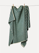 Bath Towel Foam & Teal Stripe