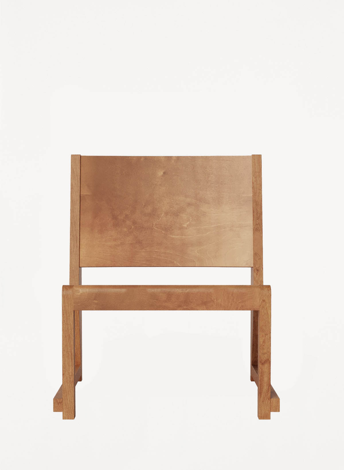 Easy Chair 01 Warm Brown Wood