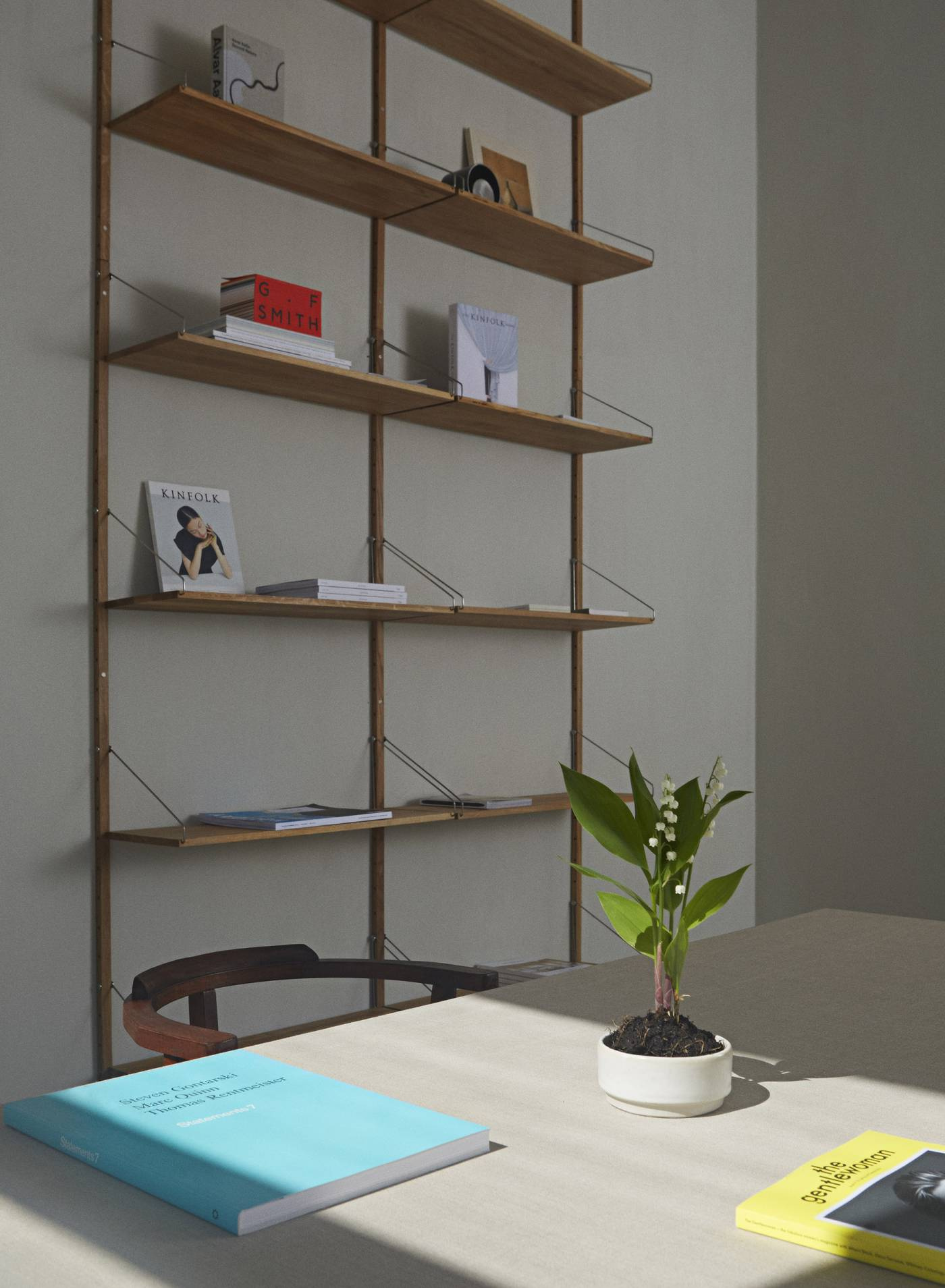 Double Section H185,2cm Natural | Shelf Library
