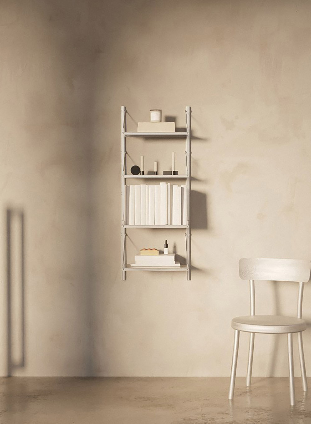 Shelf Library Stainless Steel | W40 Section H108,4 cm